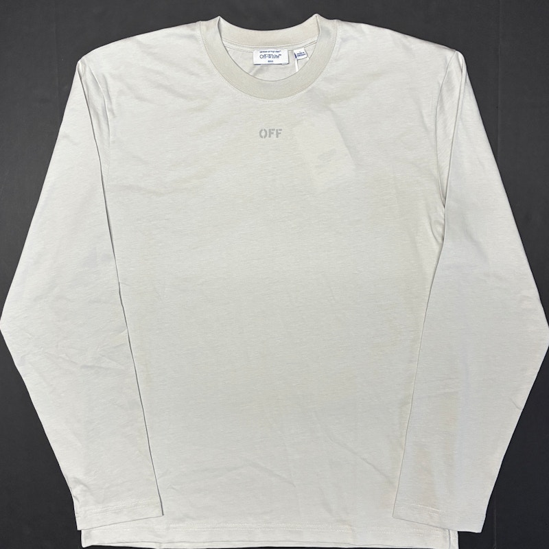Off-White Brick Arrows Long Sleeve T-Shirt Light Bone