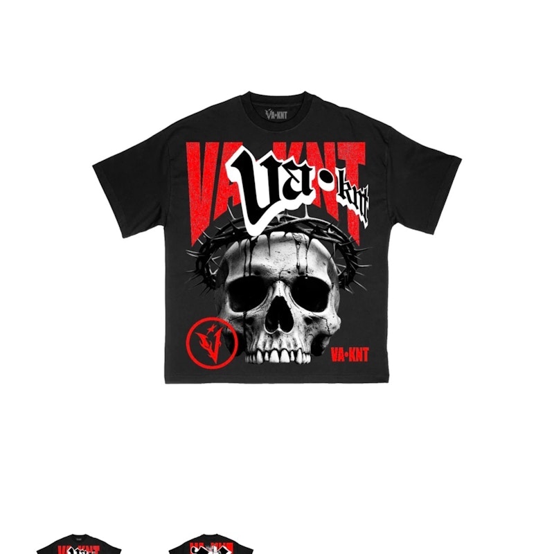 Va-Knt Skull Graphic T-Shirt Black