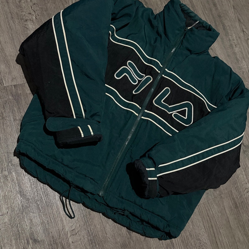 Fila Puffer Jacket Green Black