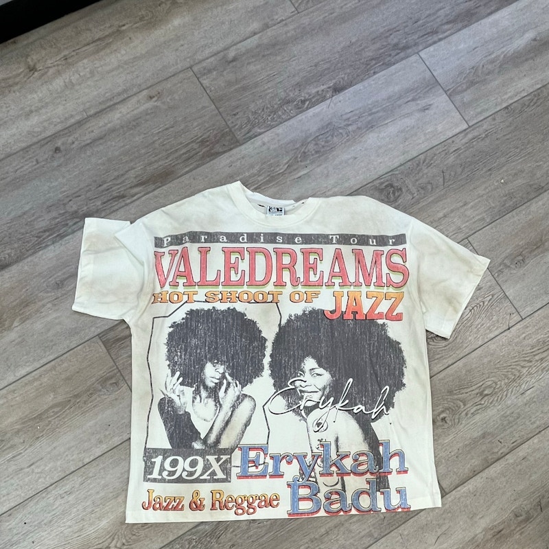 Vale USA Erykah Badu Tour Graphic T-Shirt Off White
