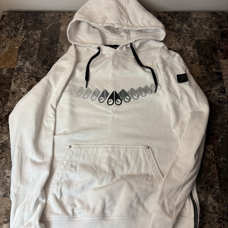 Moose Knuckles Graphic Hoodie White