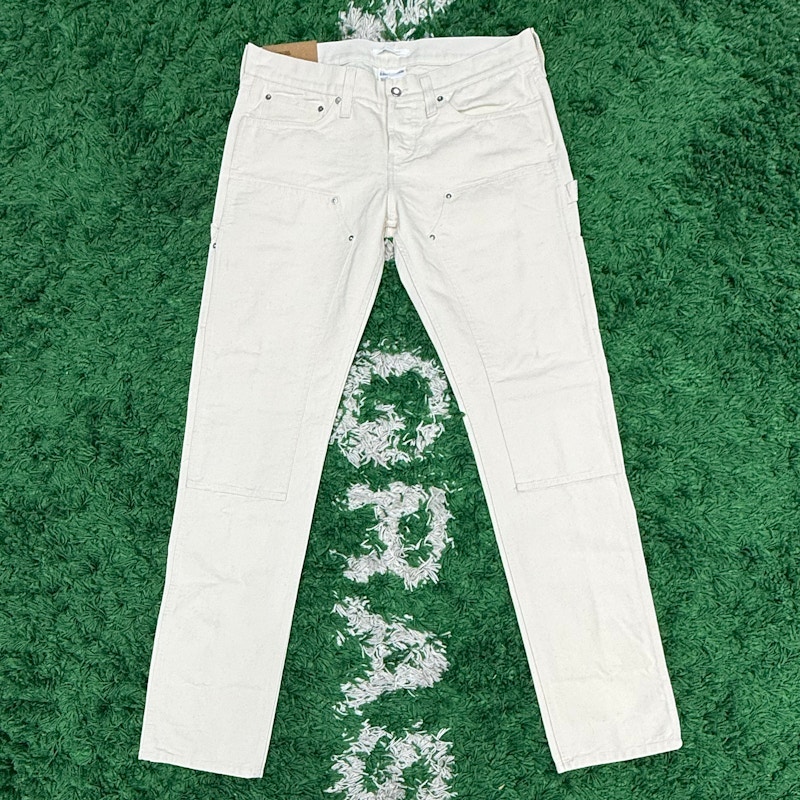 Helmut Lang Double Knee Canvas Pant Off White