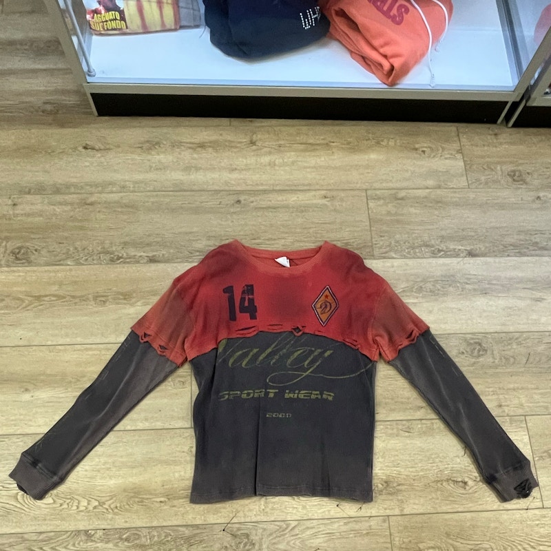 Valé USA Long Sleeve Thermal Shirt Red Black