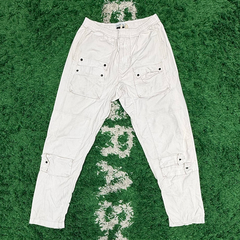 Stone Island Cargo Pants White