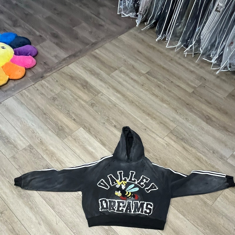 Valley Dreams Bee Graphic Hoodie Black