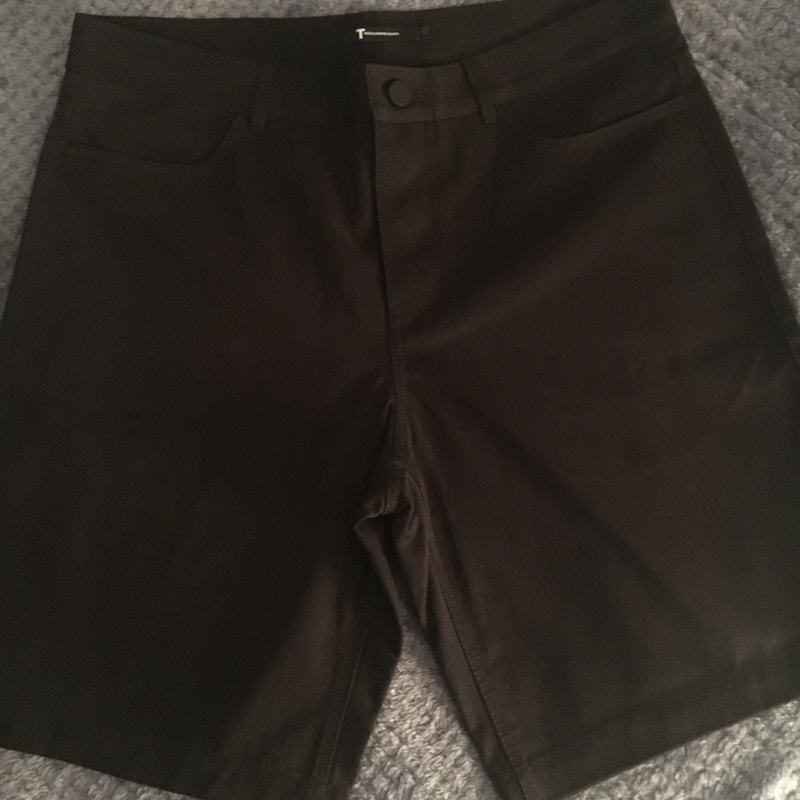 T by Alexander Wang Shorts Black Leather Pocket