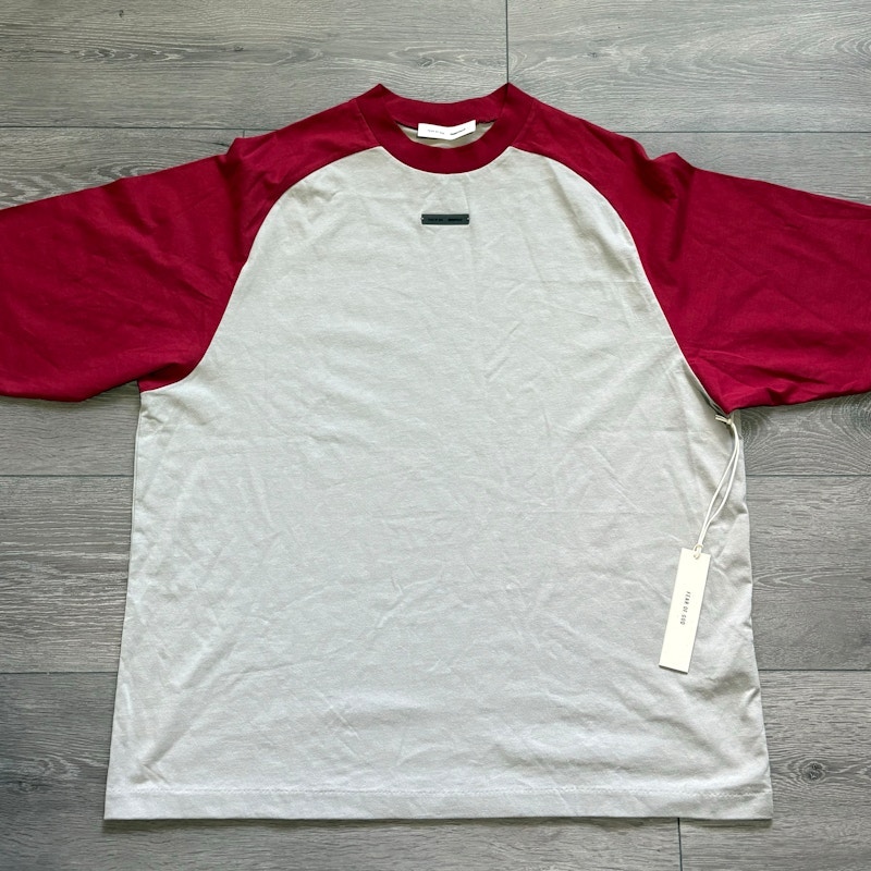 Fear of God Raglan T-Shirt Vintage Cream Burgundy