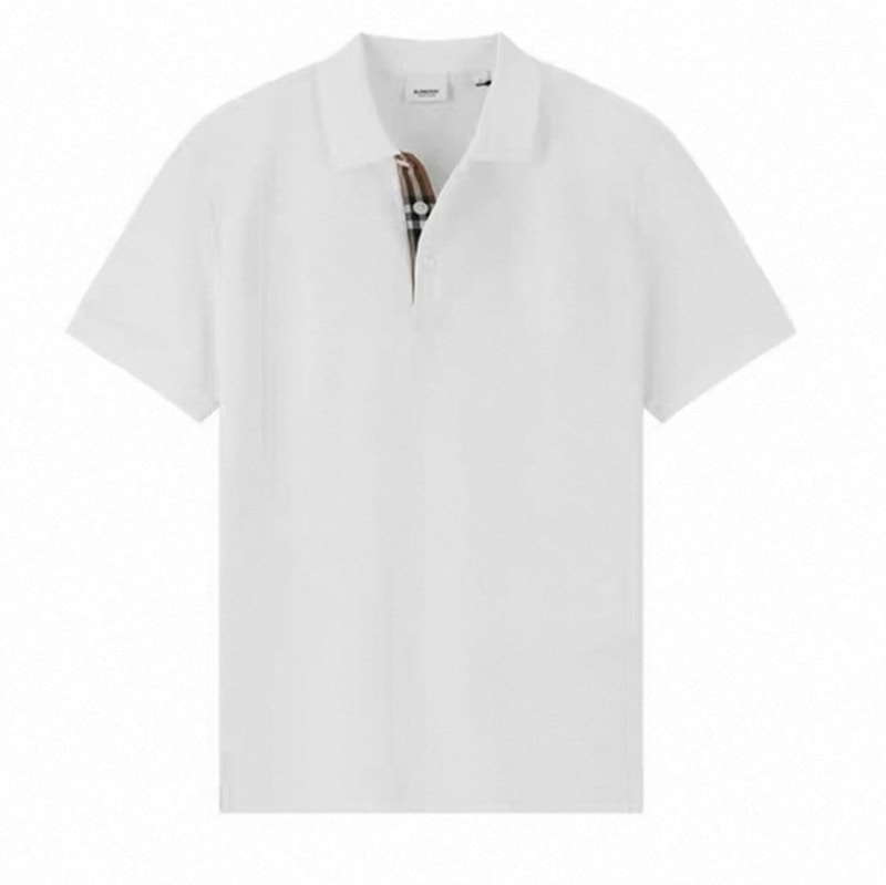 Burberry Short Sleeve Polo Shirt White