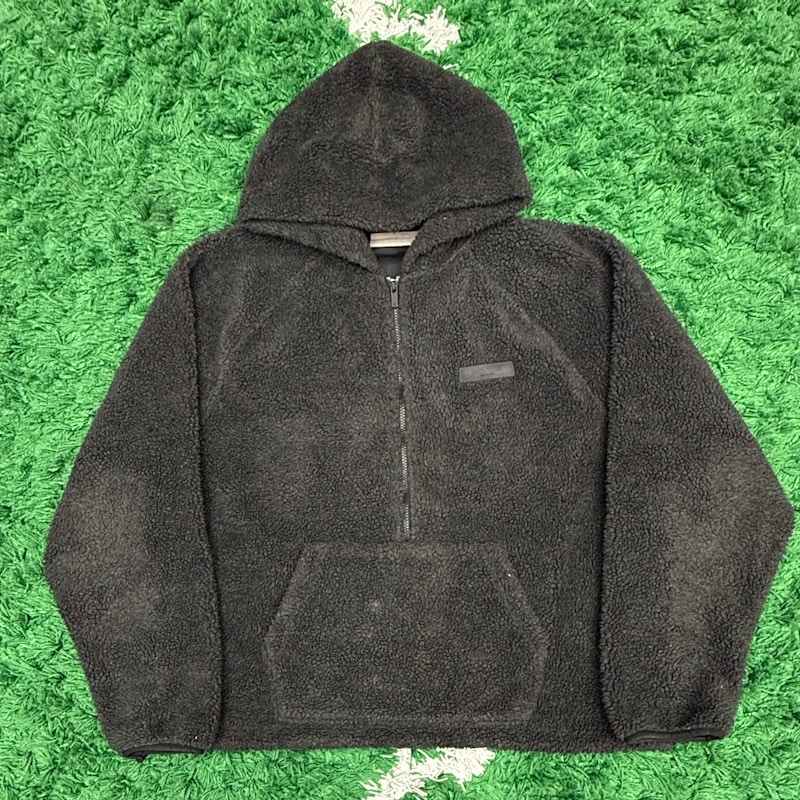 Fear of God Essentials Sherpa Hoodie Black