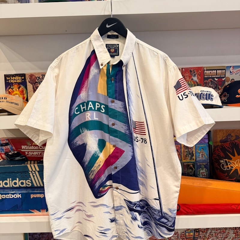 Chaps Ralph Lauren Sailing US-78 Button Down Short Sleeve Shirt
