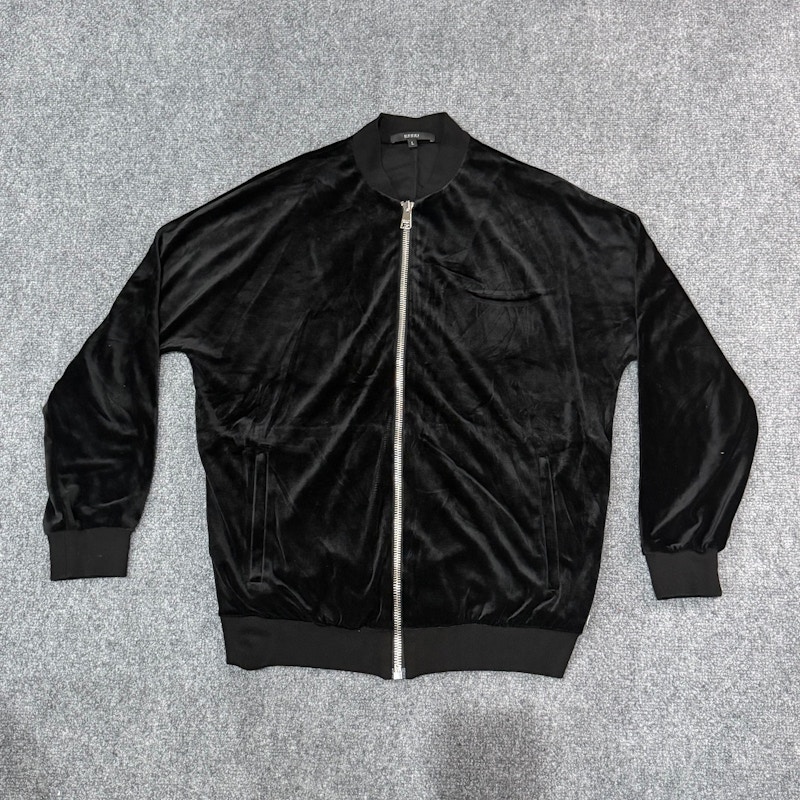 Gucci Black Velvet Bomber Jacket