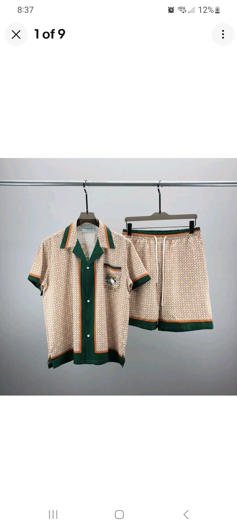 Casablanca Printed Short Sleeve Shirt And Shorts Set Multi