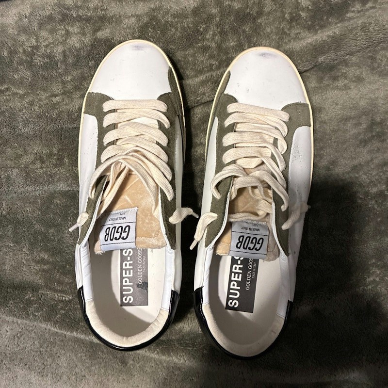 Golden Goose Ball Star White Olive Green Black