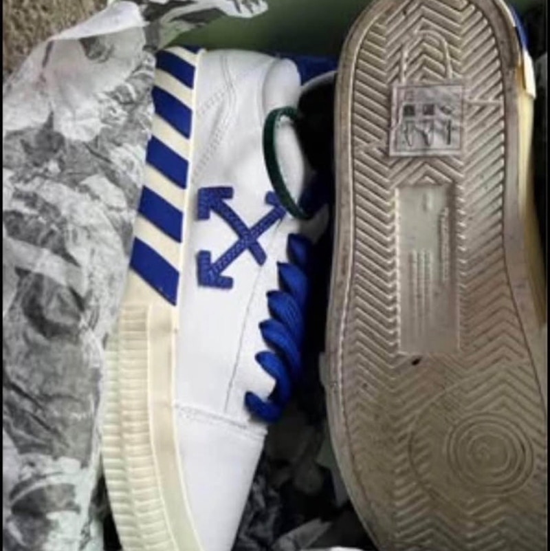 Off-White Low Vulcanized Canvas Blue