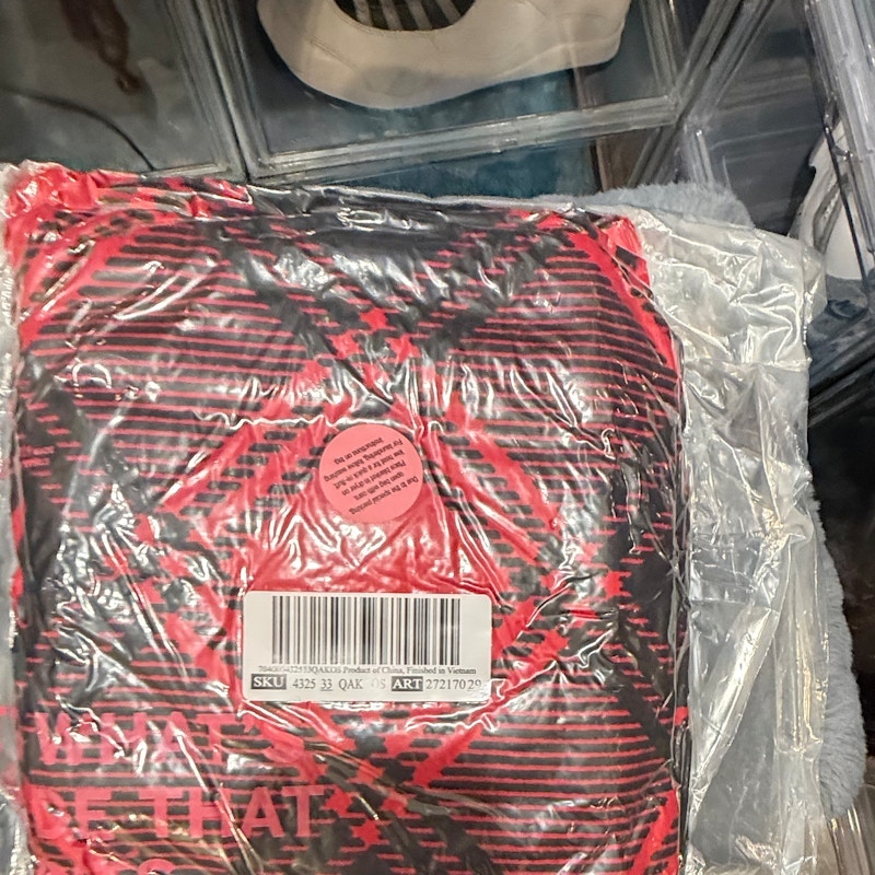 Victoria’s Secret Red and Black Pattern Throw Blanket