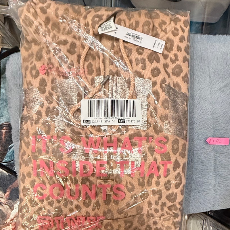 Victoria’s Secret PINK Leopard Full-Zip Hoodie Beige