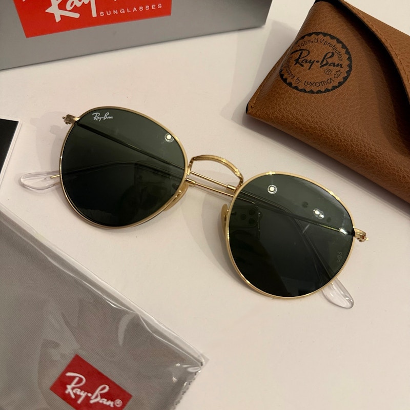 Ray-Ban Round Metal Sunglasses Gold