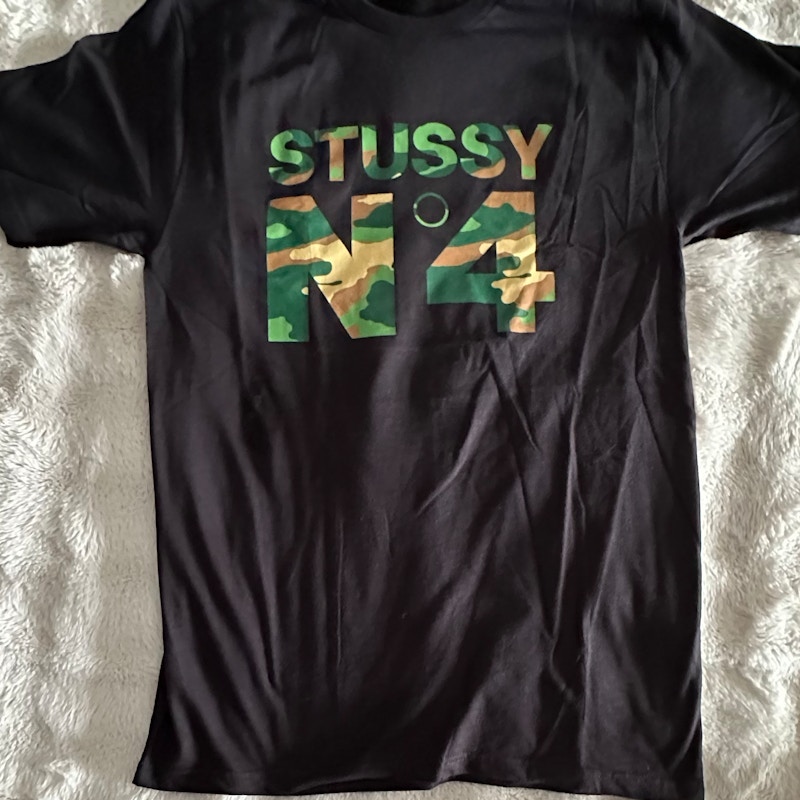 Stussy No. 4 Camo T-Shirt Black