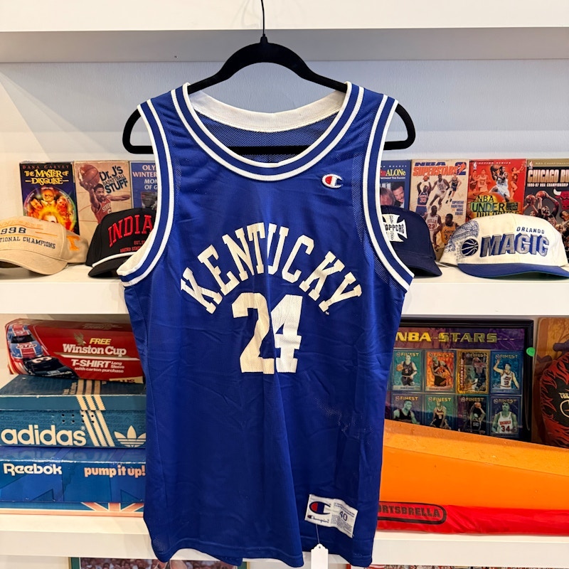 Vintage Champion Kentucky Wildcats #24 Basketball Jersey