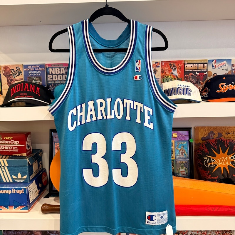 Champion Alonzo Mourning Charlotte Hornets Jersey