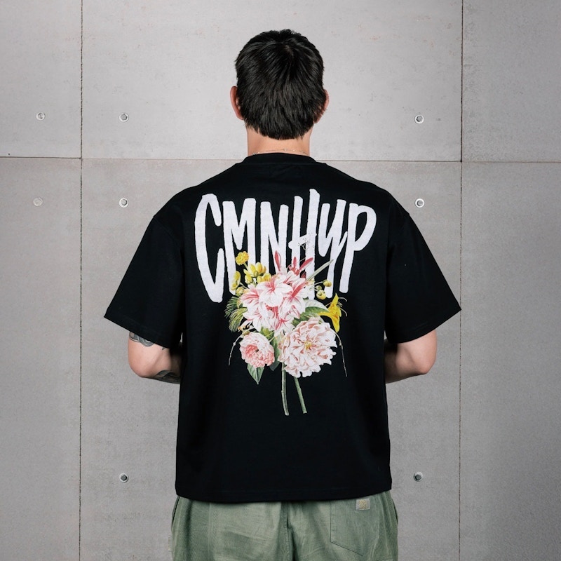 Common Hype Floral Graphic T-Shirt Black