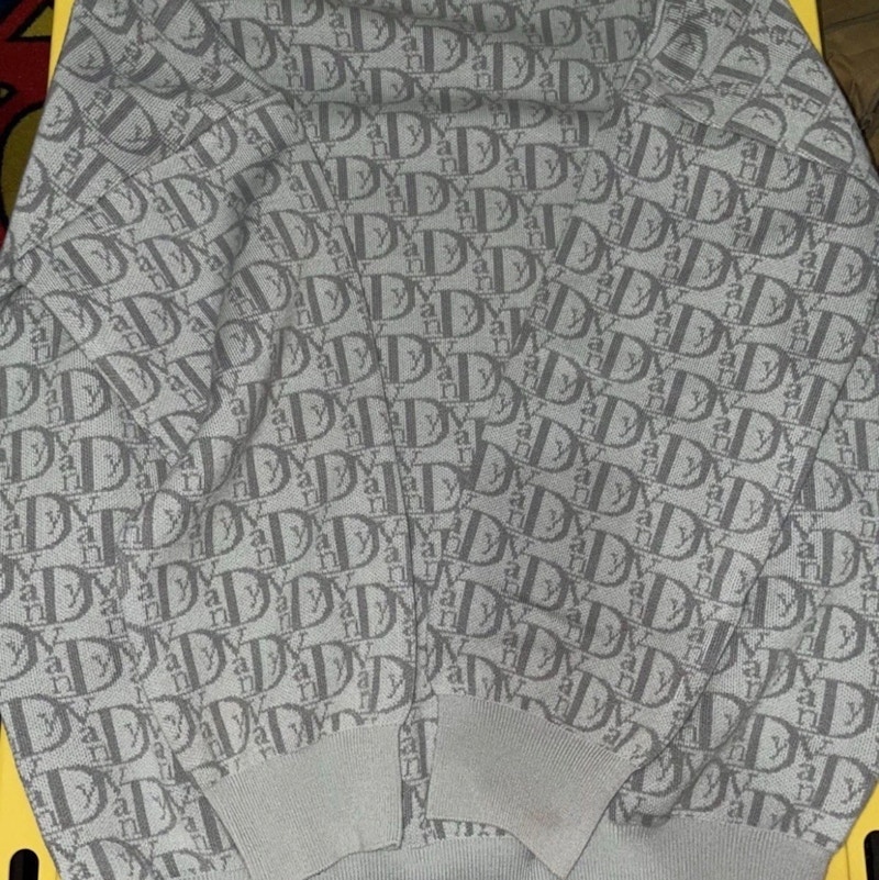 Vandythepink Vior Monogram Knit Sweater Grey
