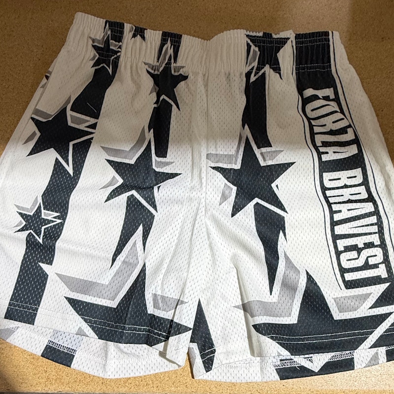 Forza Bravest Star Mesh Shorts White Black