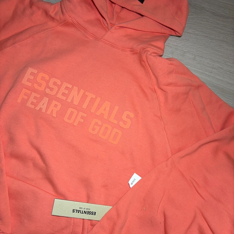 Fear of God Essentials Hooded Sweatshirt Coral