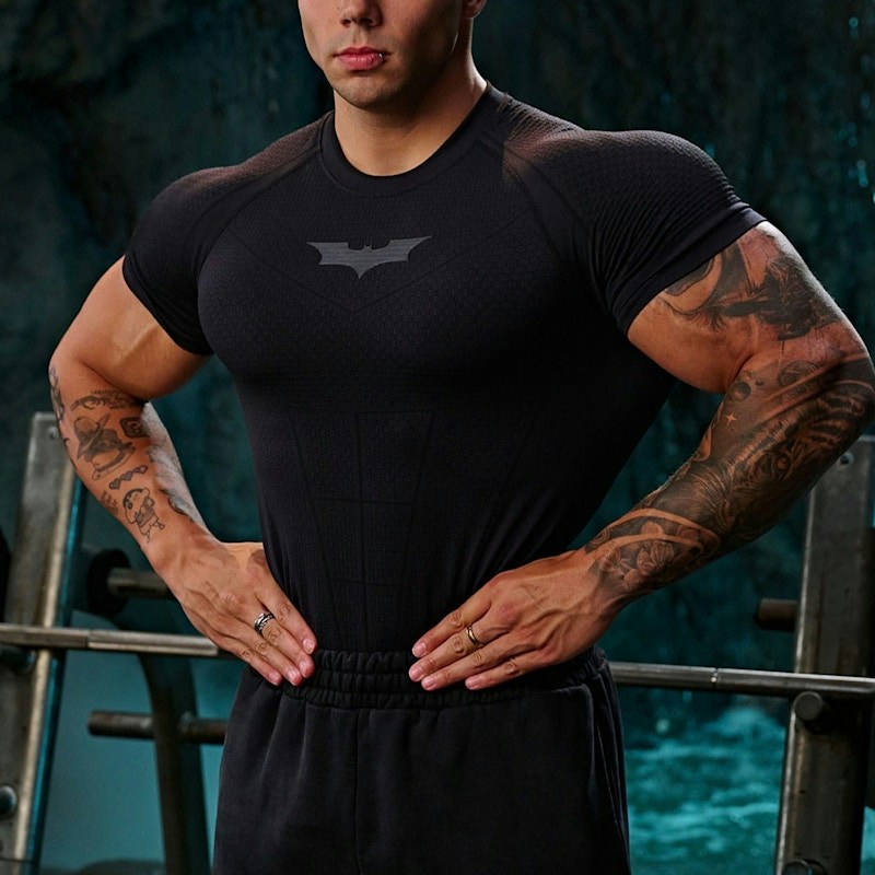 YoungLA The Dark Knight Trilogy Compression T-Shirt All Black