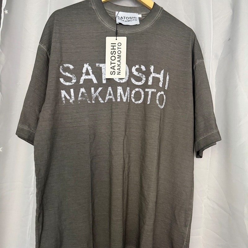 Satoshi Nakamoto Graphic T-Shirt Dark Grey