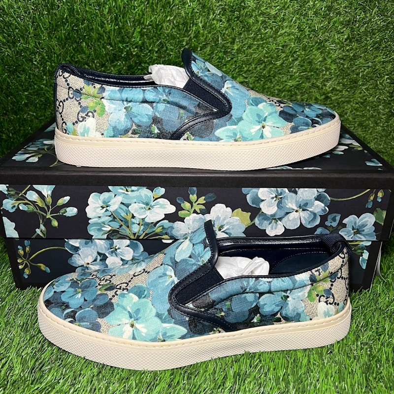 Gucci Slip-On Sneaker GG Blooms Blue