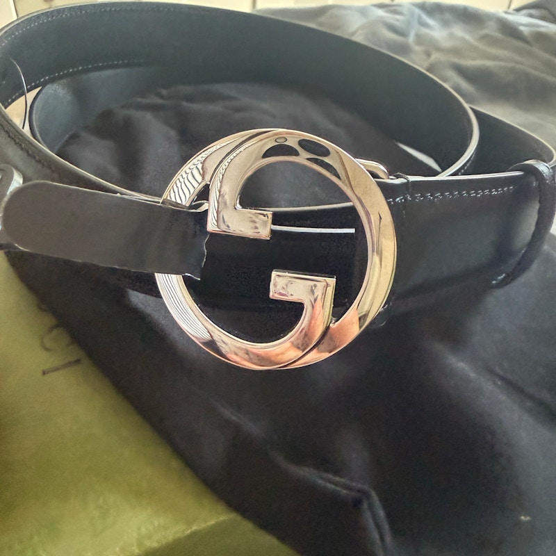 Gucci Interlocking G Calf Lux Belt Black