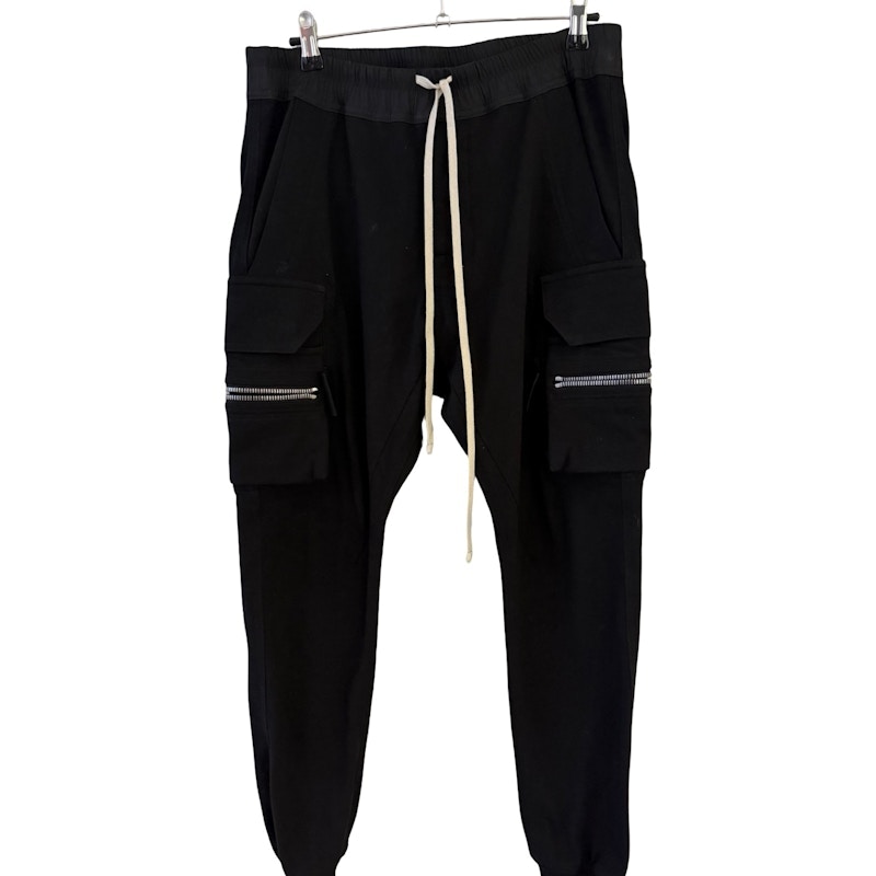 Rick Owens Lido Mastodon Cargo Jogger Pants Black