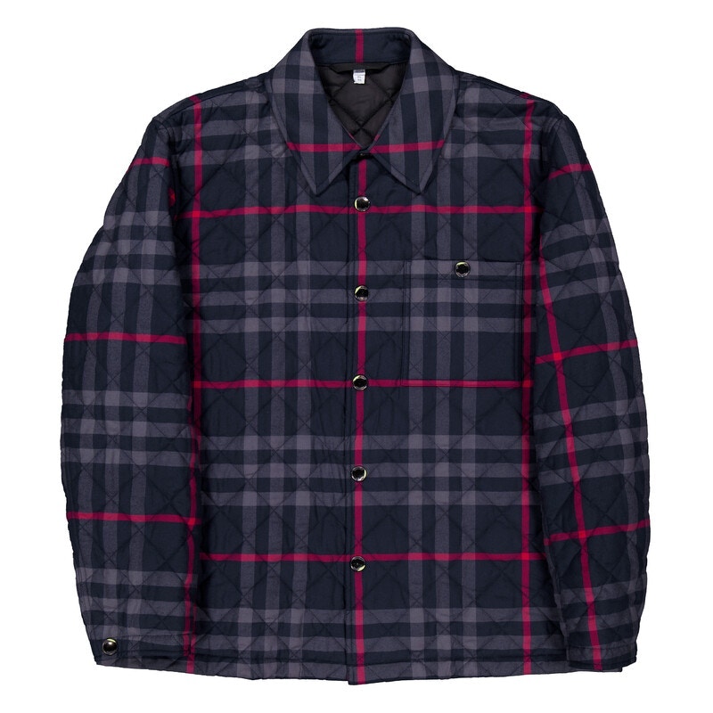 Burberry Quilted Check Jacket Navy IP Check