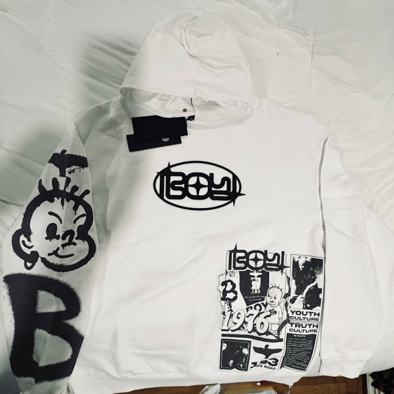 Boy London Graphic Hoodie White