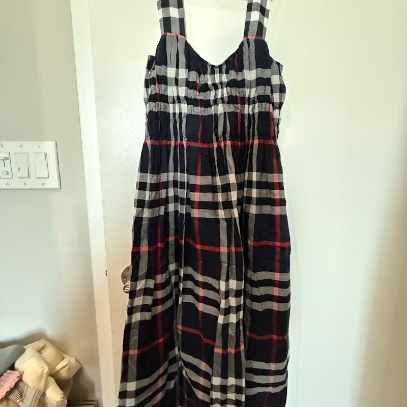 Burberry Delilah Check Dress Navy/Grey IP Check
