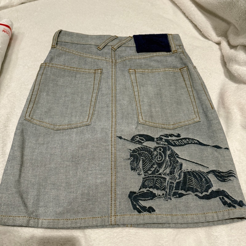Burberry Denim Skirt Denim Blue