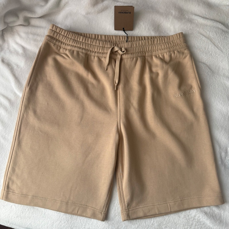 Burberry Taylor Embroidered Sweatshorts Soft Fawn