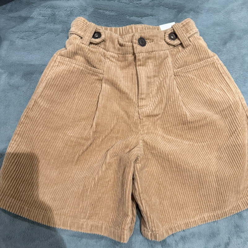 Zara Corduroy Shorts Beige