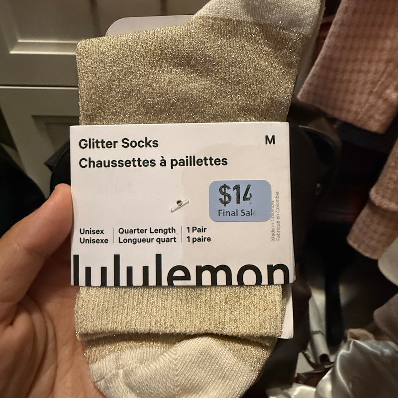 Lululemon Glitter Socks