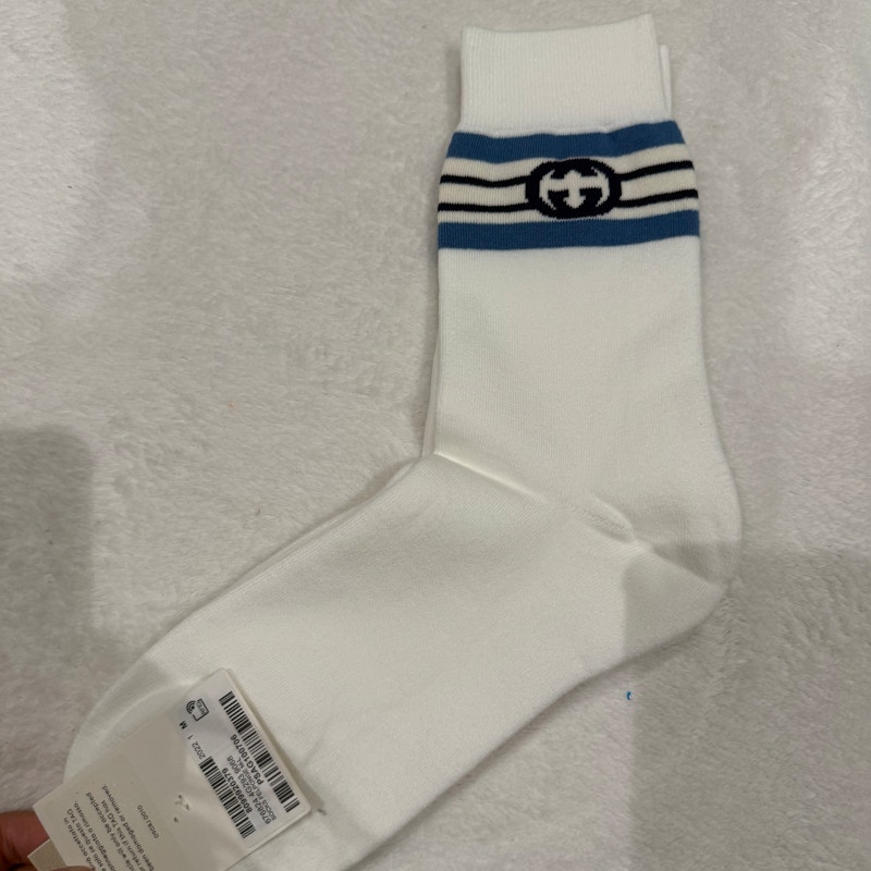 Gucci Interlocking G Cotton Socks White