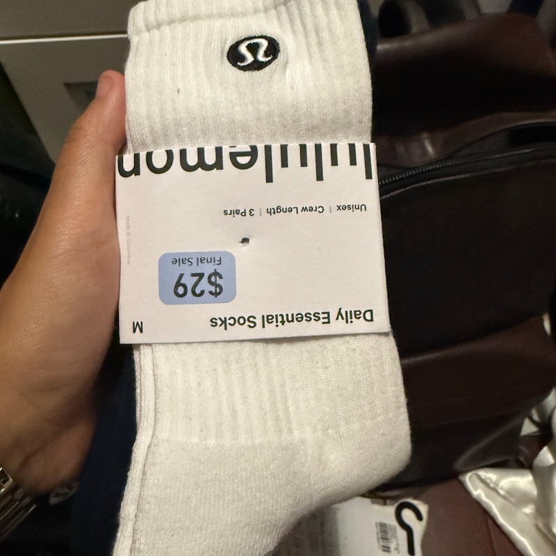 lululemon Daily Essential Socks 3Pair White/True Navy/Black