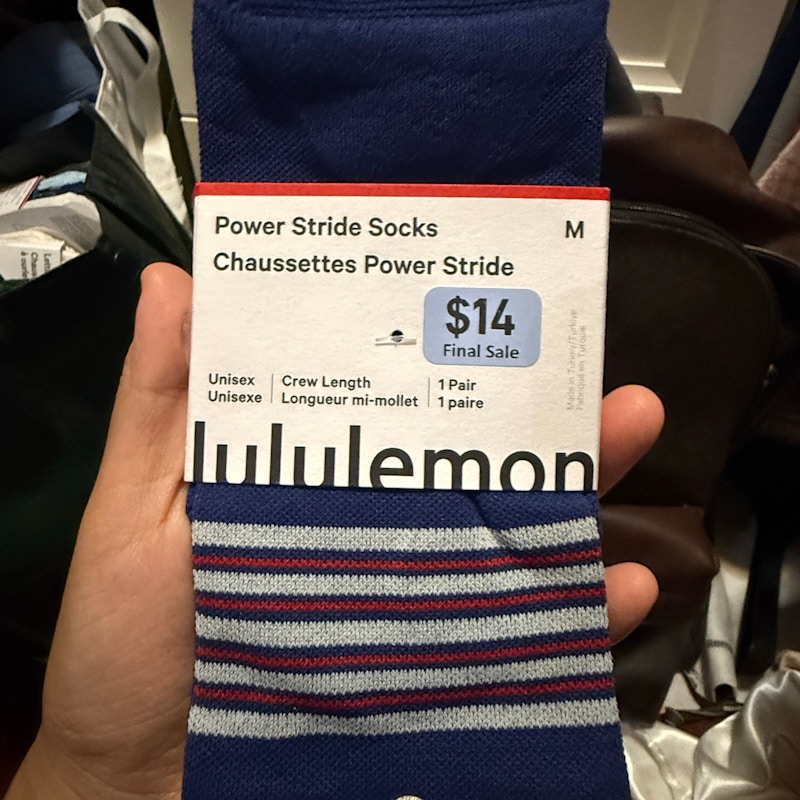 Lululemon Power Stride Socks Medium Blue