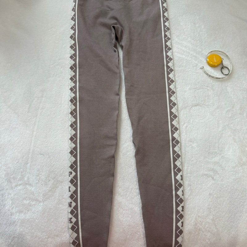 Victoria's Secret Pink Argyle Side Stripe Leggings Brown