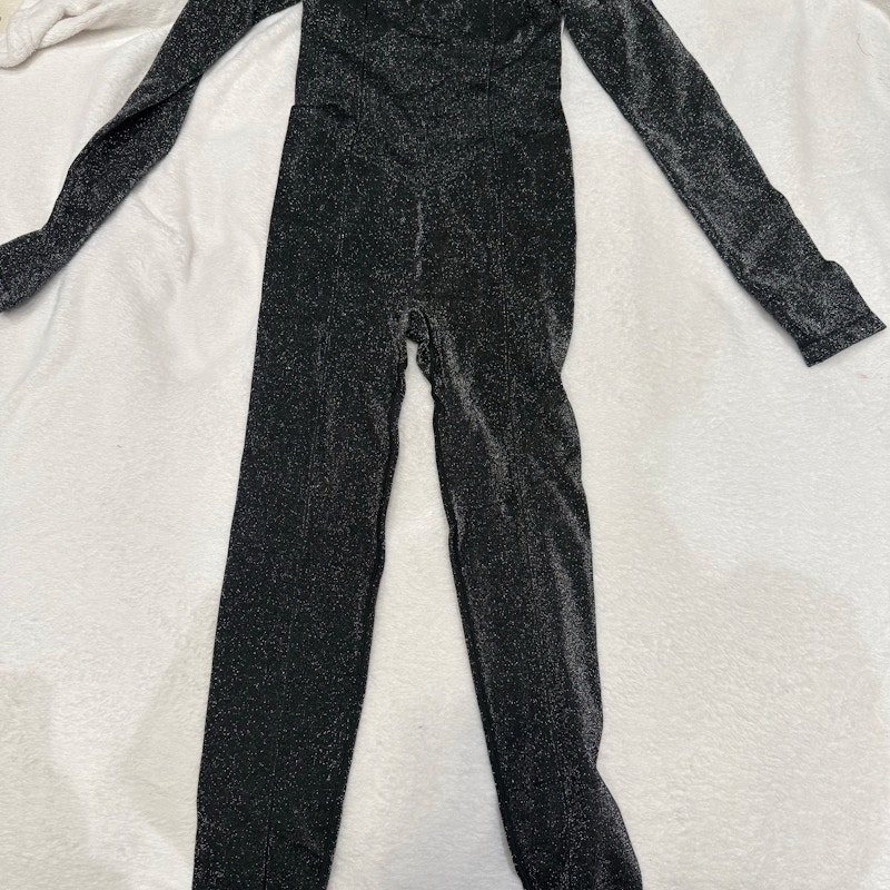 Pink Long Sleeve Jumpsuit Black