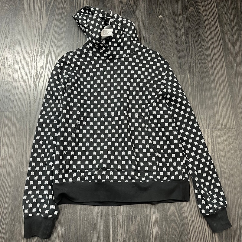 Amiri MA Monogram Hoodie Black White