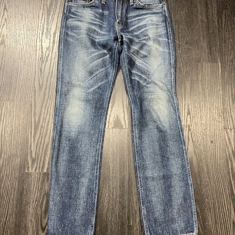 A Bathing Ape Back Embroidery Denim Jeans Yellow