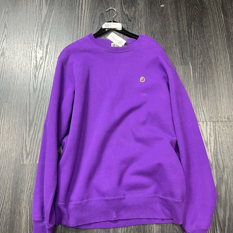 A Bathing Ape Ape Head Patch Sweatshirt Purple