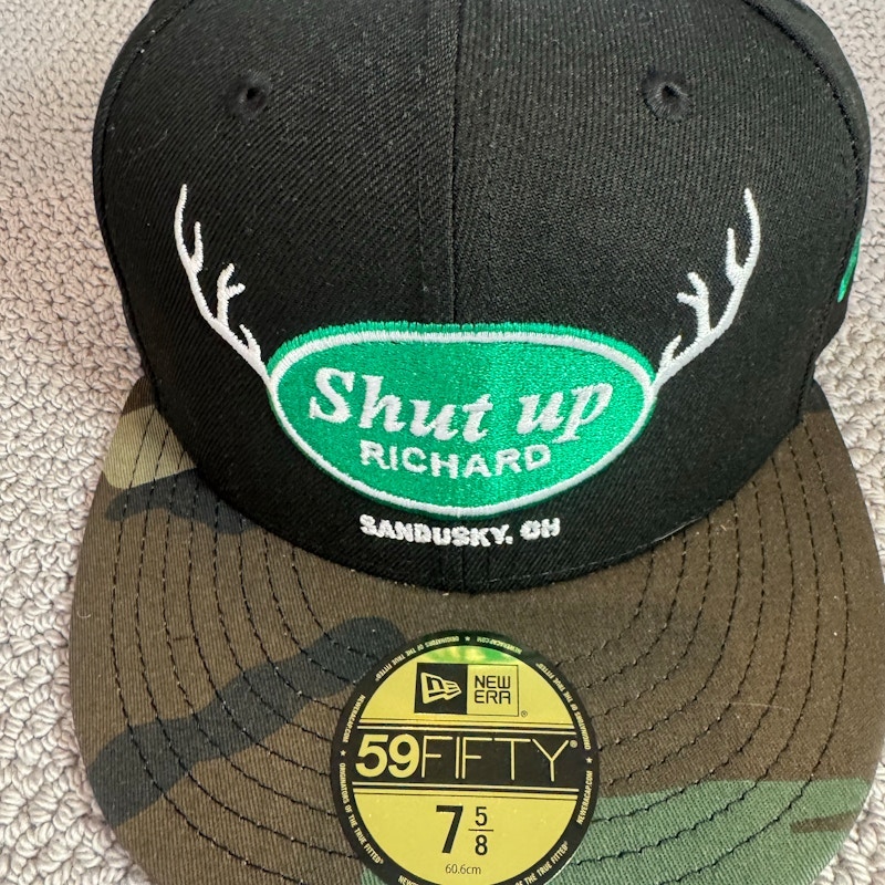 New Era 59FIFTY Shut Up Richard Sandusky OH Hat Black Camo