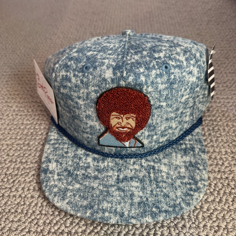 Bob Ross Acid Wash Rope Hat Blue